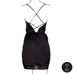 Amour by Le Desir Robe Fendue Krystal Noir
